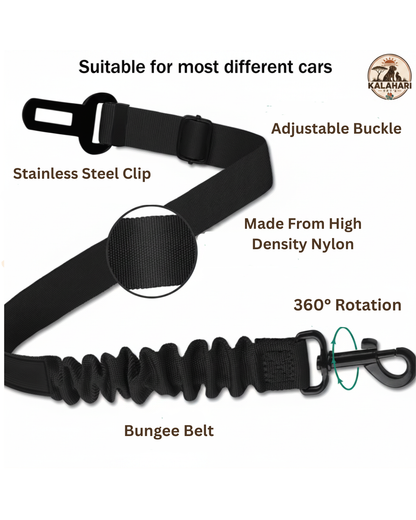 Kalahari Pets™ TrailSafe Bungee Dog Seat Belt