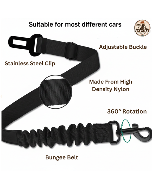 Kalahari Pets™ TrailSafe Bungee Dog Seat Belt